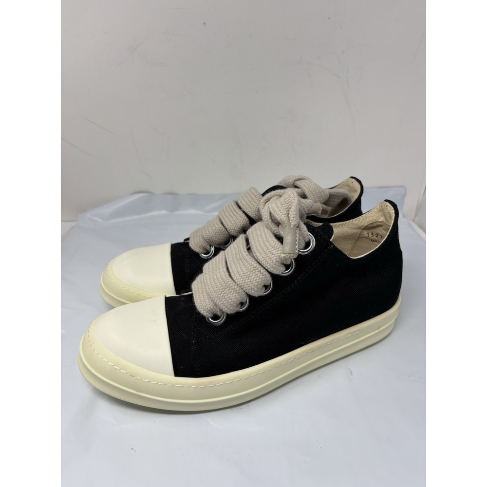Rick Owens Drkshdw Ramones Jumbo Lace Low Black Size EU43/US10 Canvas